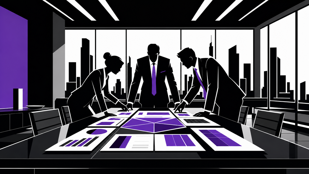Illustration representing Predictions 2024: B2B Marketing, Sales, And Product