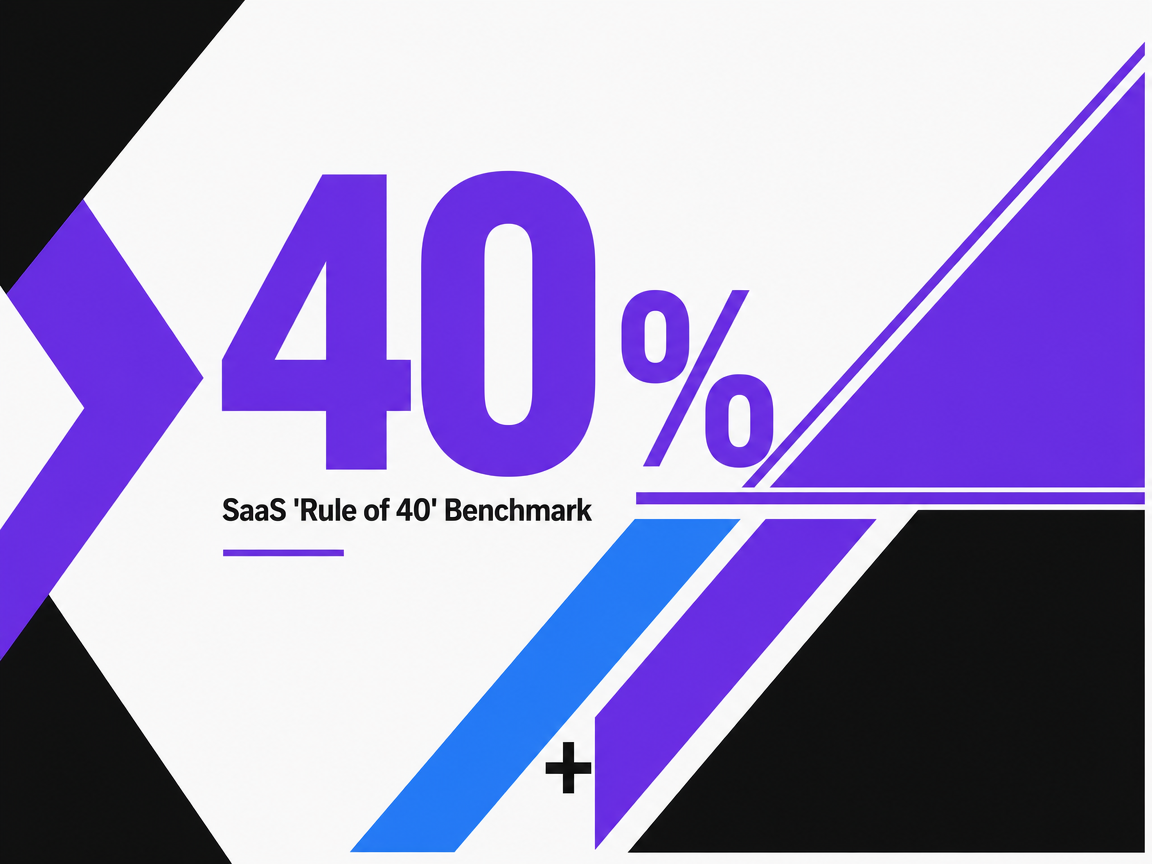 Infographic showing SaaS 'Rule of 40' Benchmark